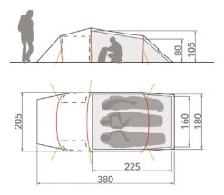 Vaude Arco XT 3P Zelt (buckeye) -Campinggeschäfte Vaude Arco XT 3P Zelt buckeye D 12258 594 Bild 4