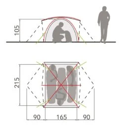 Vaude Campo 3P Zelt (chute-green) -Campinggeschäfte Vaude Campo 3P Zelt chute green D 14223 459 Bild 4