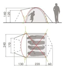 Vaude Campo Grande XT 4P Zelt (terracotta) -Campinggeschäfte Vaude Campo Grande XT 4P Zelt terracotta D 14227 170 Bild 4