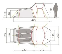 Vaude Chapel L XT 3P Zelt (avocado) -Campinggeschäfte Vaude Chapel L XT 3P Zelt avocado D 14561 451 Bild 5