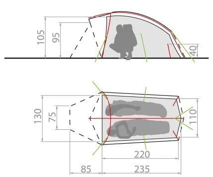 Vaude Taurus UL 2P Zelt (green) 4 Vaude Taurus UL 2P Zelt (green) – Bild 2